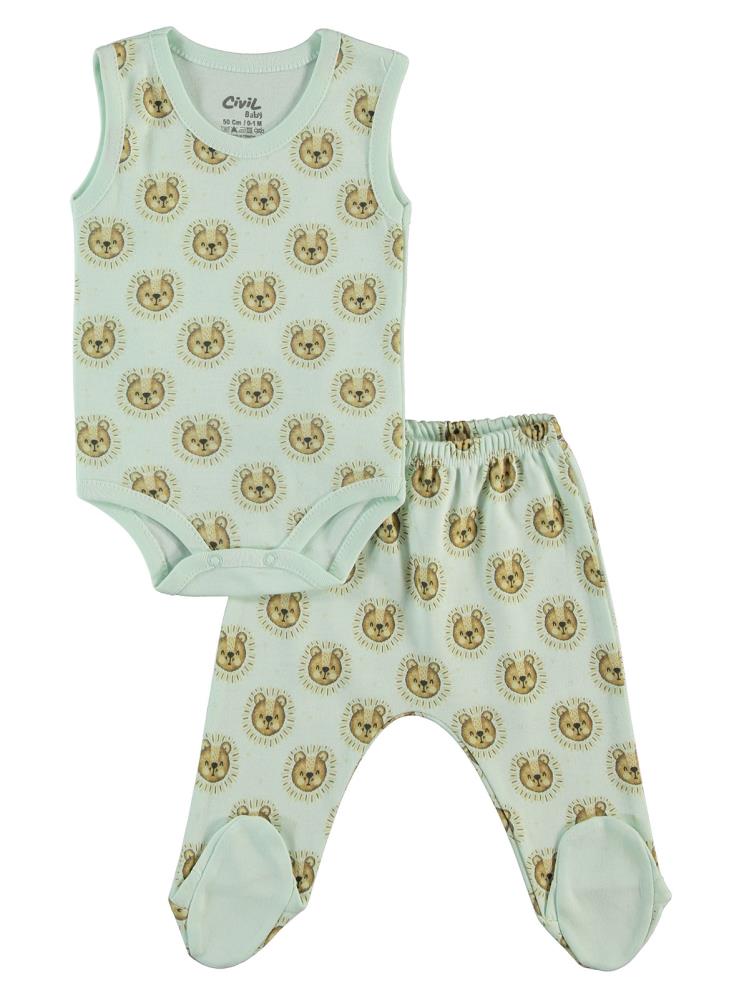 Civil Baby Erkek Bebek 6'lı Zıbın Setleri 0-1 Ay - Yeşil
