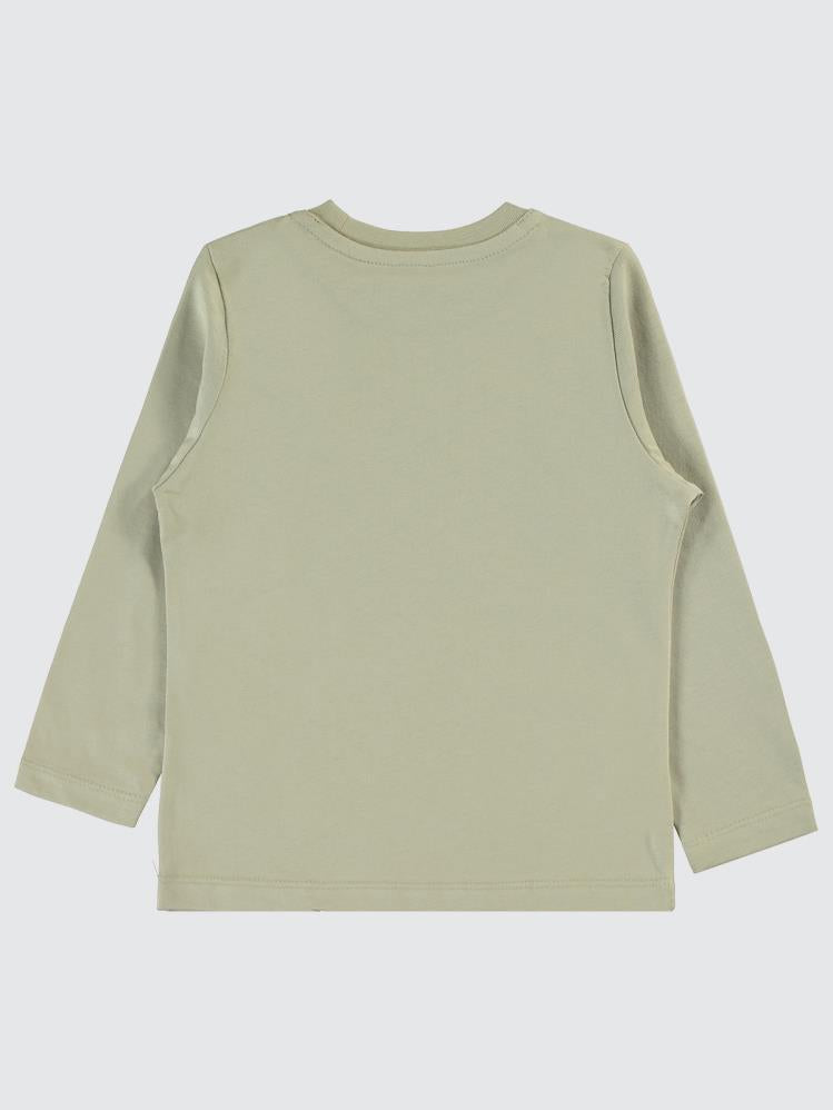 Civil Boys Geometrik Dino Baskılı 2-5 Yaş Sweatshirt - Yeşil