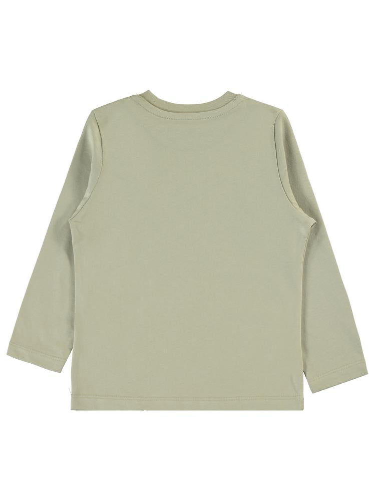 Civil Boys Geometrik Dino Baskılı 2-5 Yaş Sweatshirt - Yeşil