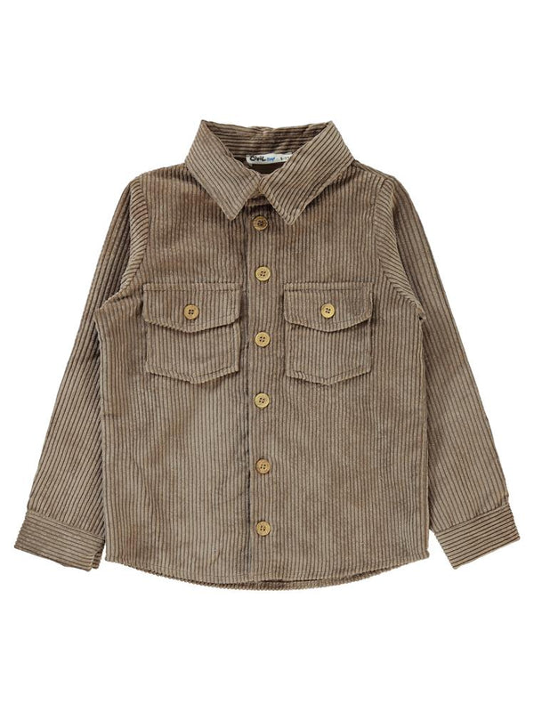 Civil Boys Çift Cepli 6-9 Yaş Gömlek - Kahverengi