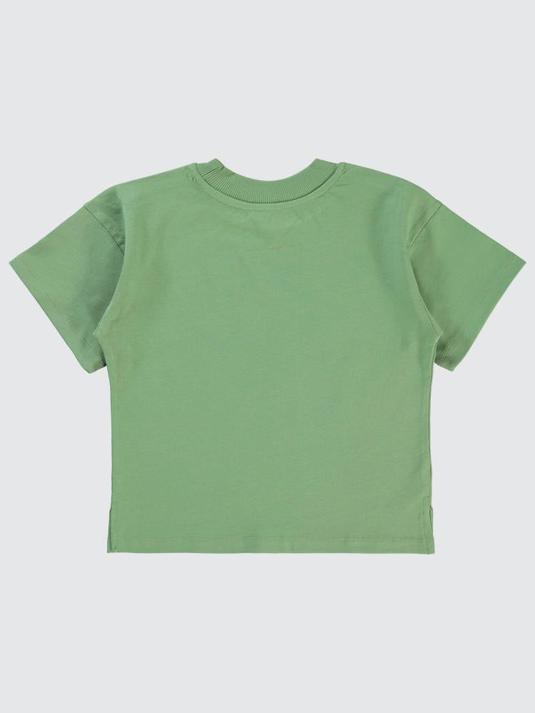 Civil Boys Sailing Baskılı Oversize 2-5 Yaş Tişört - Haki