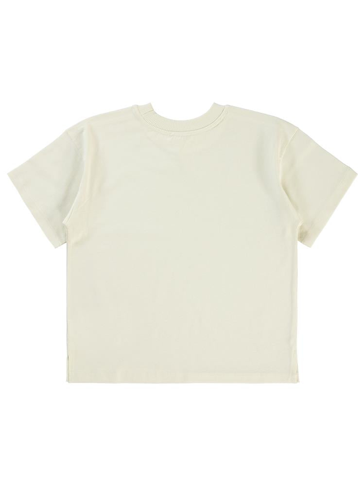 Civil Boys Sailing Baskılı Oversize 10-13 Yaş Tişört - Fil Dişi