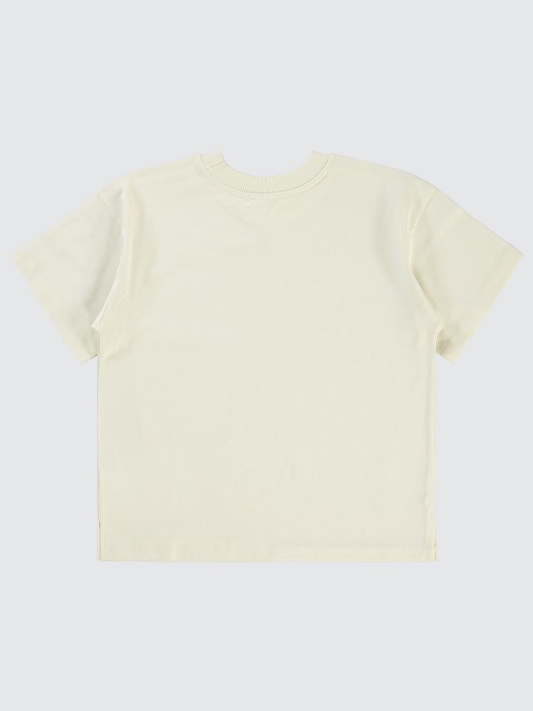 Civil Boys Sailing Baskılı Oversize 6-9 Yaş Tişört - Fil Dişi