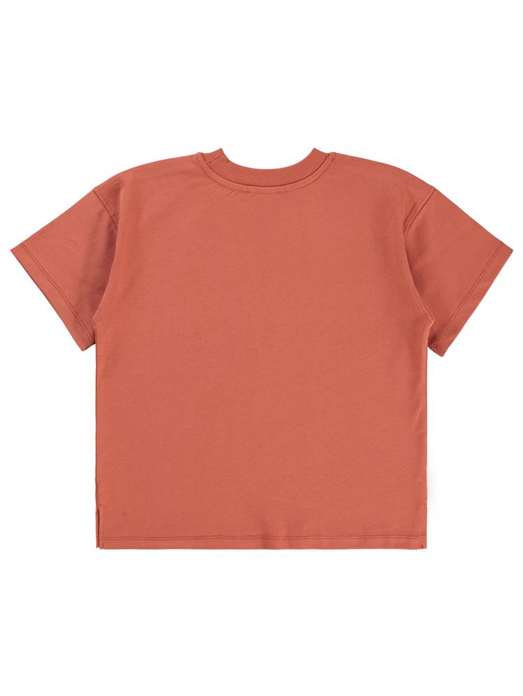 Civil Boys Sailing Baskılı Oversize 10-13 Yaş Tişört - Turuncu