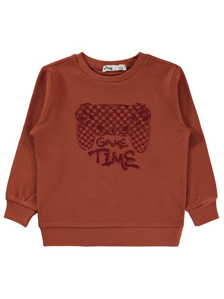 Civil Boys Game Time 2-5 Yaş Sweatshirt - Turuncu