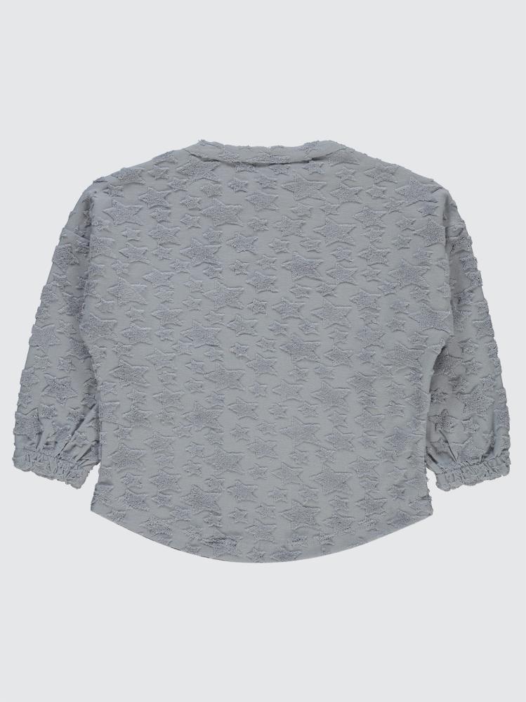 Civil Boys Yıldız Baskılı Çizgili Cepli 2-5 Yaş Sweatshirt - Mavi