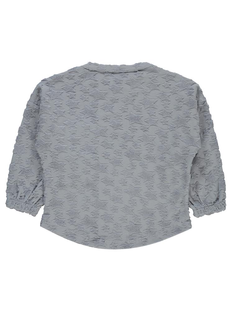 Civil Boys Yıldız Baskılı Çizgili Cepli 2-5 Yaş Sweatshirt - Mavi