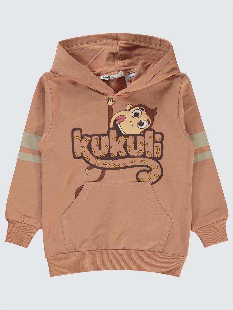 Civil Boys Kukuli Baskılı 2-5 Yaş Sweatshirt - Turuncu