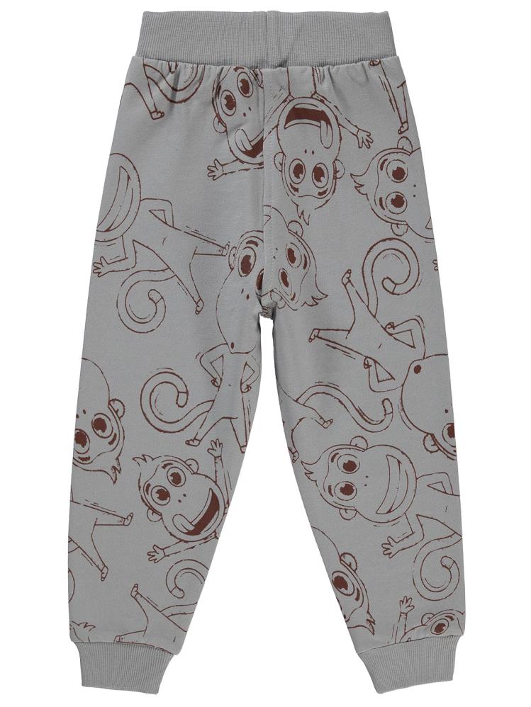 Civil Boys Empirme Kukuli Baskılı 2-5 Yaş Eşofman Altı - Gri