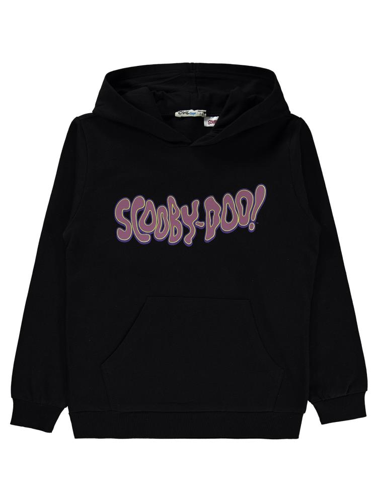 Scoobydoo Baskılı 10-13 Yaş Sweatshirt - Siyah