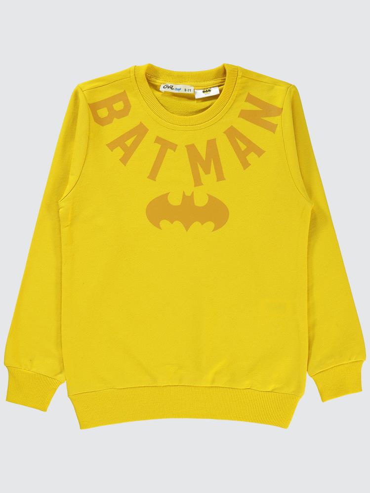 Batman Baskılı 6-9 Yaş Sweatshirt - Sarı