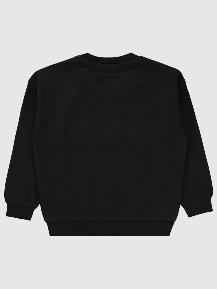 Batman Baskılı 10-13 Yaş Sweatshirt - Siyah