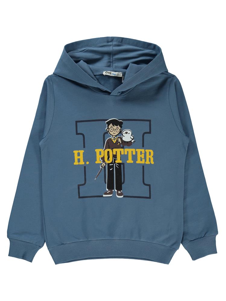 H Potter Baskılı 6-9 Yaş Sweatshirt - Mavi