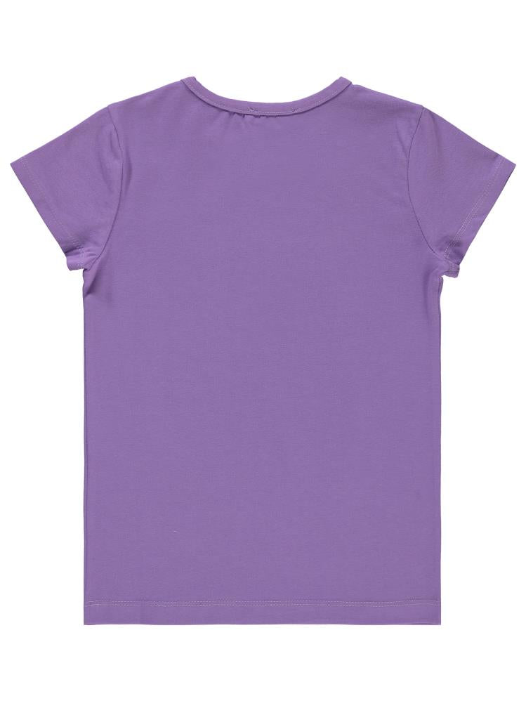 Civil Girls Papatya Baskılı 6-9 Yaş Tişört - Lila
