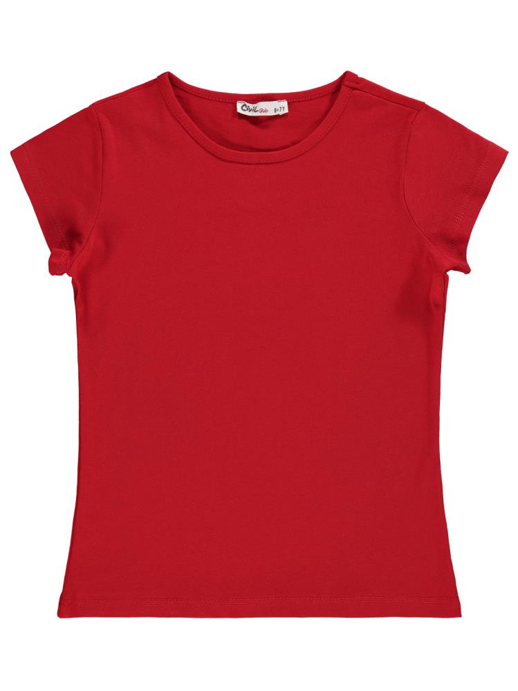 Civil Girls Basic 10-13 Yaş Tişört - Kırmızı