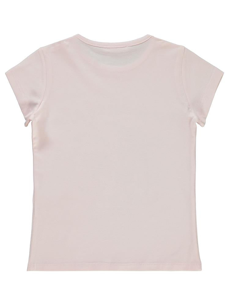 Civil Girls Havai Aloha Baskılı 6-9 Yaş Tişört - Pembe