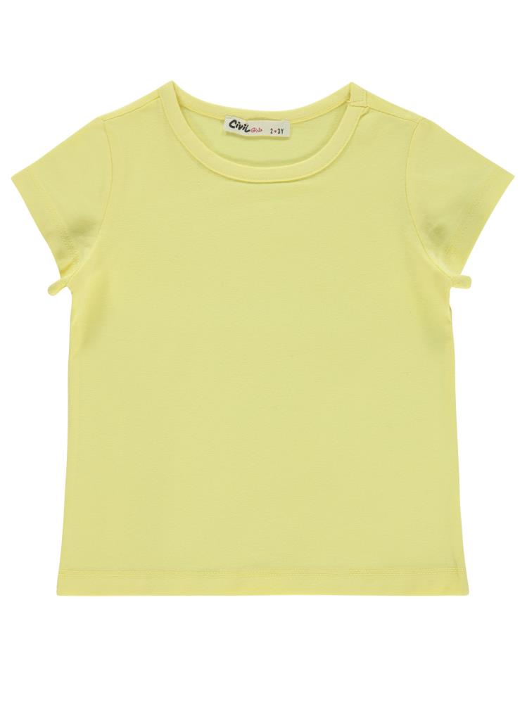 Civil Girls Basic 2-5 Yaş Tişört - Sarı
