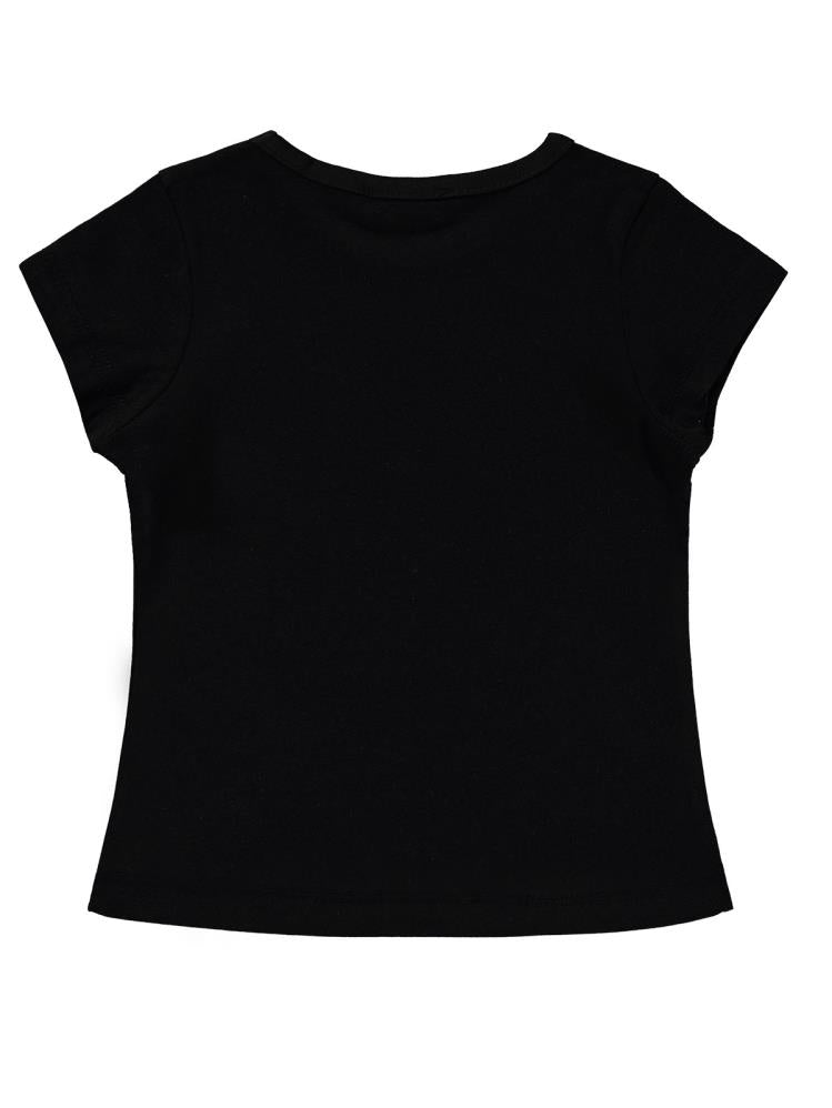 Civil Girls Unicorn Baskılı 2-5 Yaş Tişört - Siyah