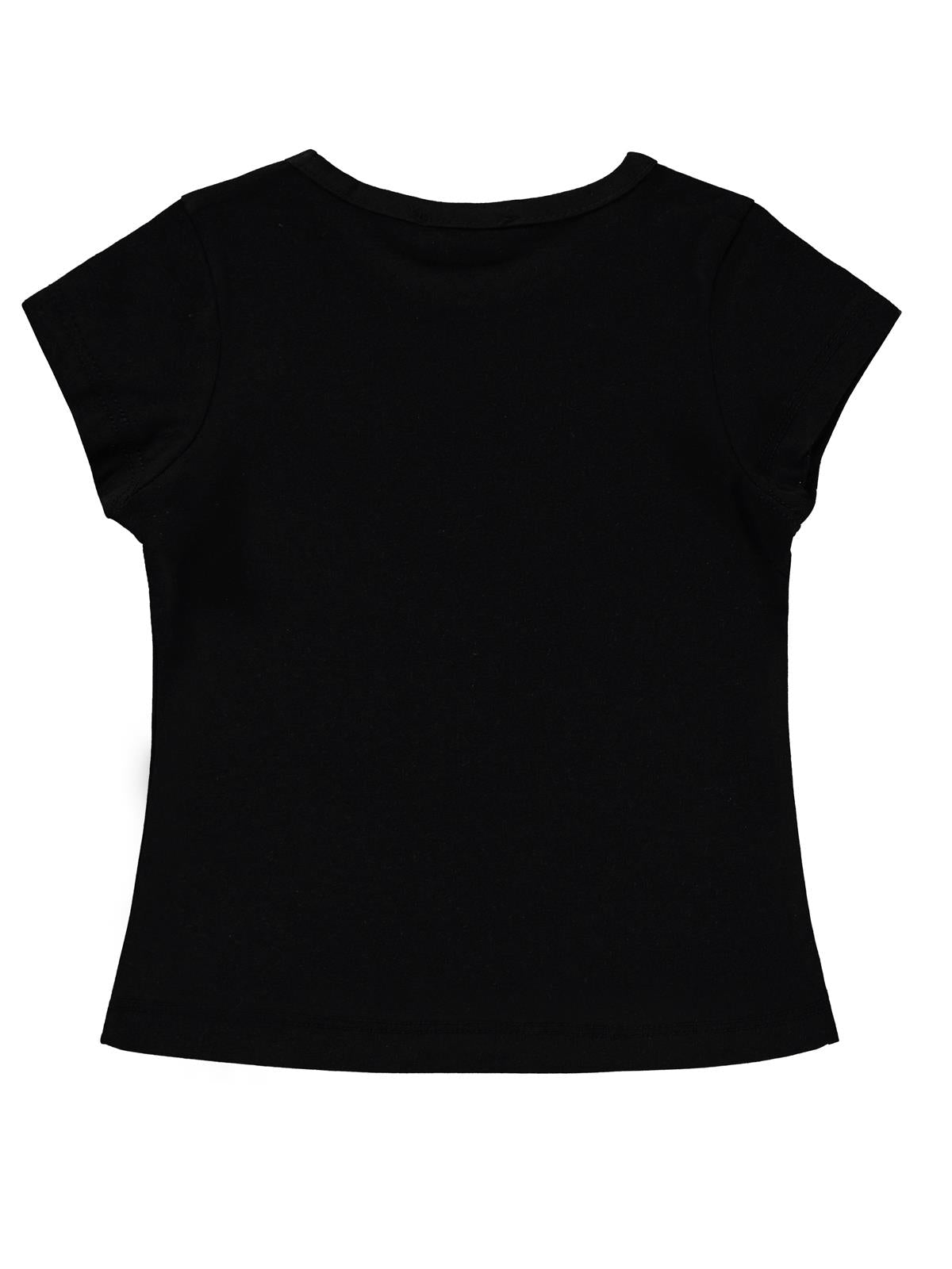 Civil Girls Deniz Kabuğu Baskılı 2-5 Yaş Tişört - Siyah