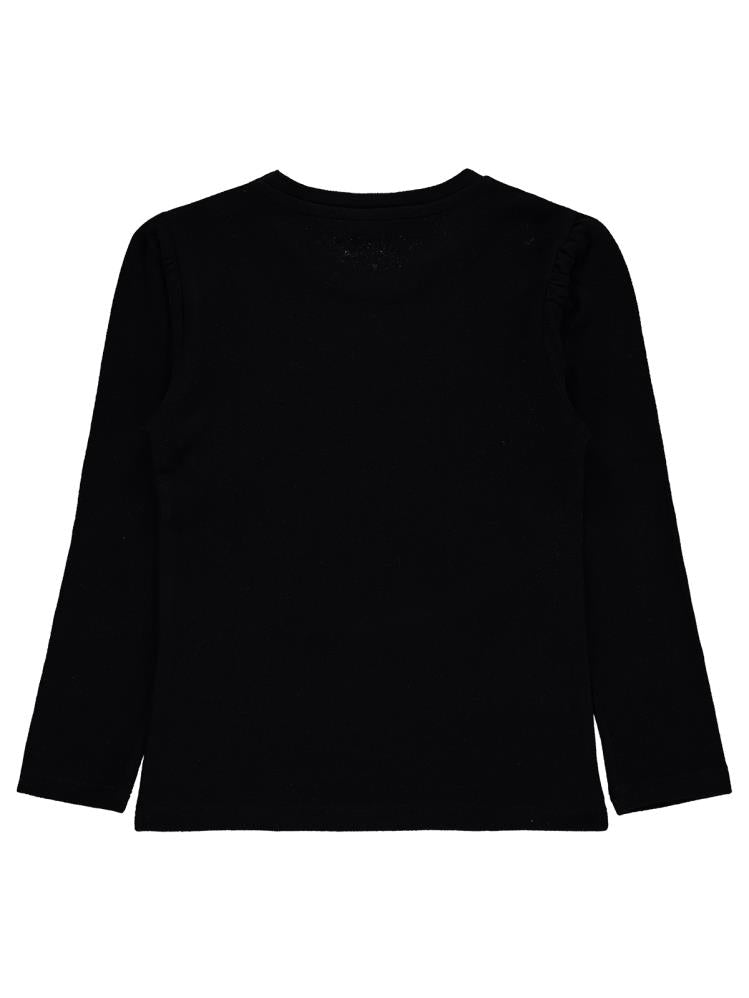 Civil Girls Stras Blouse 6-9 Yaş Sweatshirt - Siyah