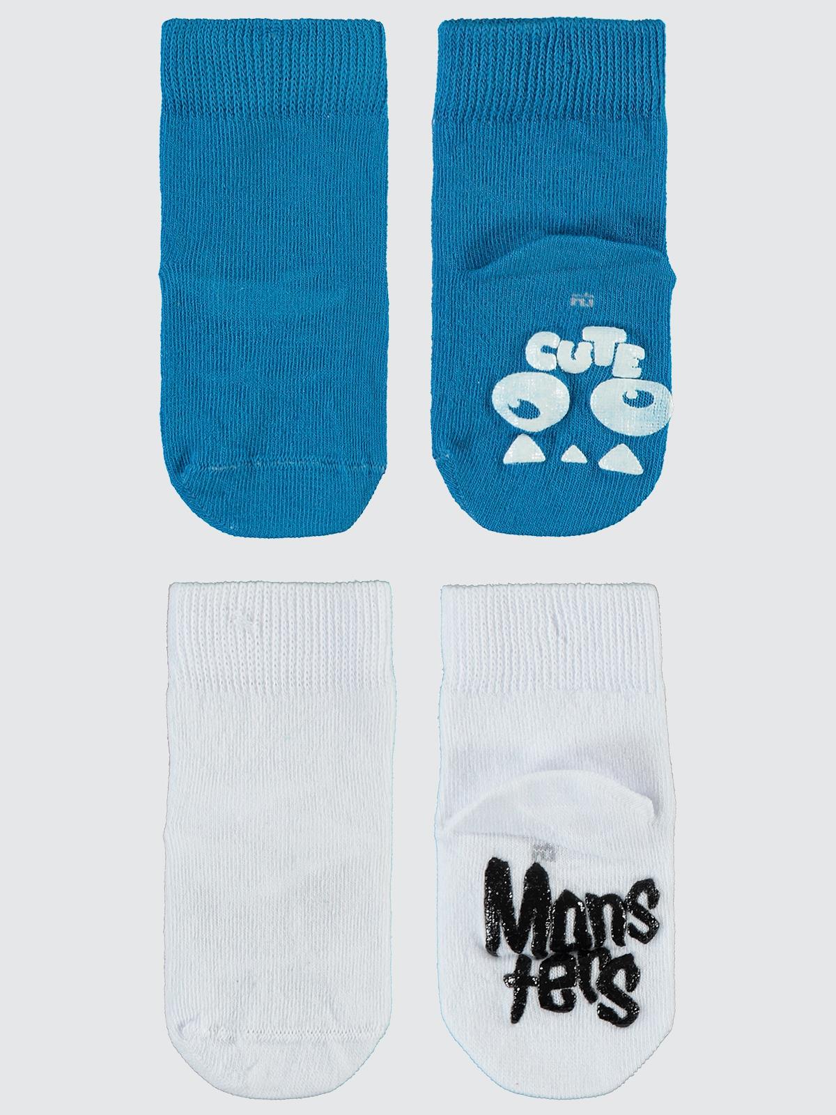 Civil Baby Monster Abs Baskı 6-18 Ay 2'li Bebek Erkek Çorap