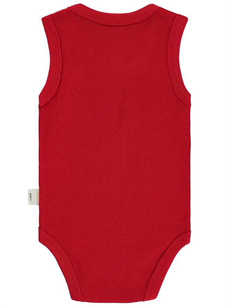 Civil Baby Little Bear Baskılı 1-36 Ay Çıtçıtlı Badi - Kırmızı