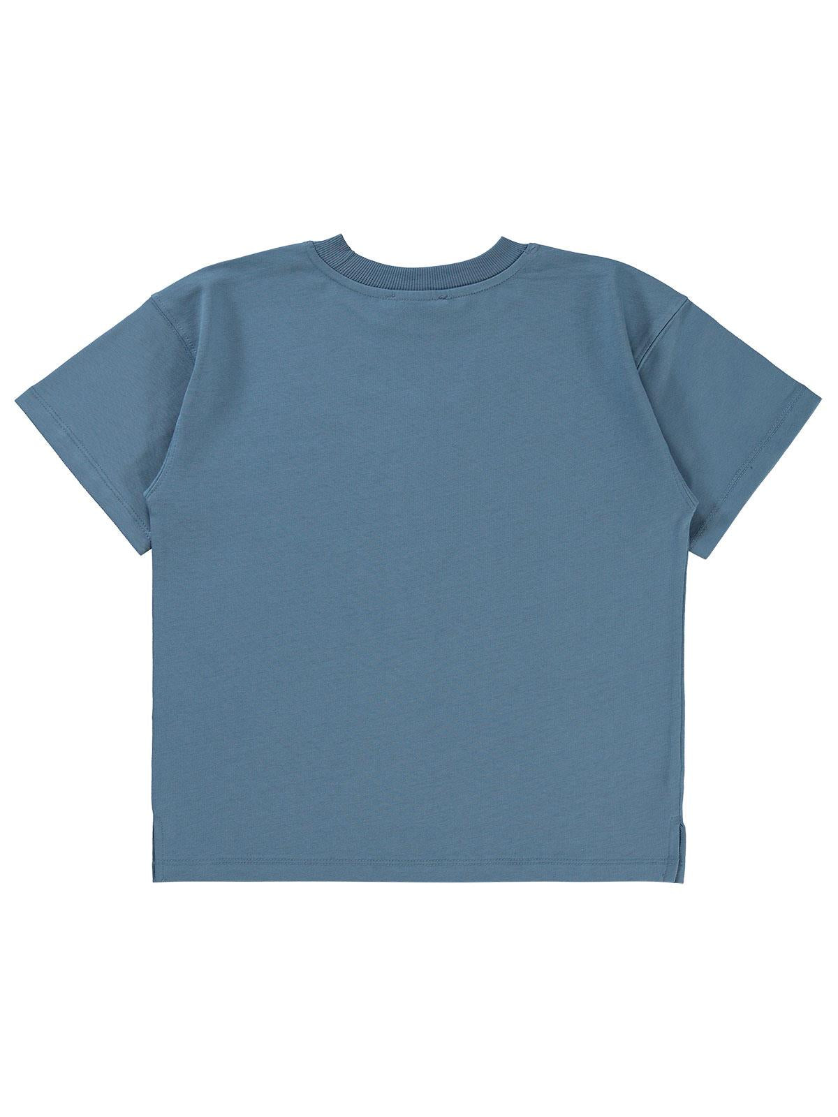 Civil Boys Sailing Baskılı Oversize 6-9 Yaş Tişört - Mavi
