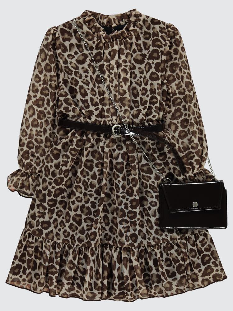 Pierre Cardin 6-9 Yaş Elbise - Kahverengi