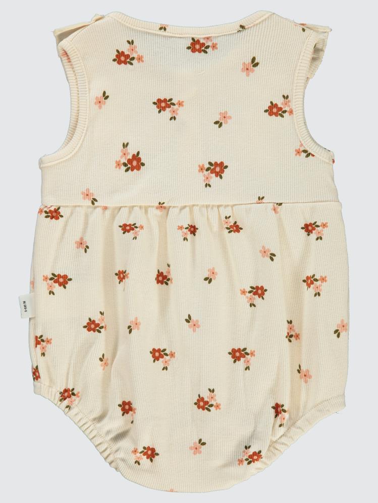 Civil Baby Mini Çiçek Empirme 6-18 Ay Tulum - Fil Dişi