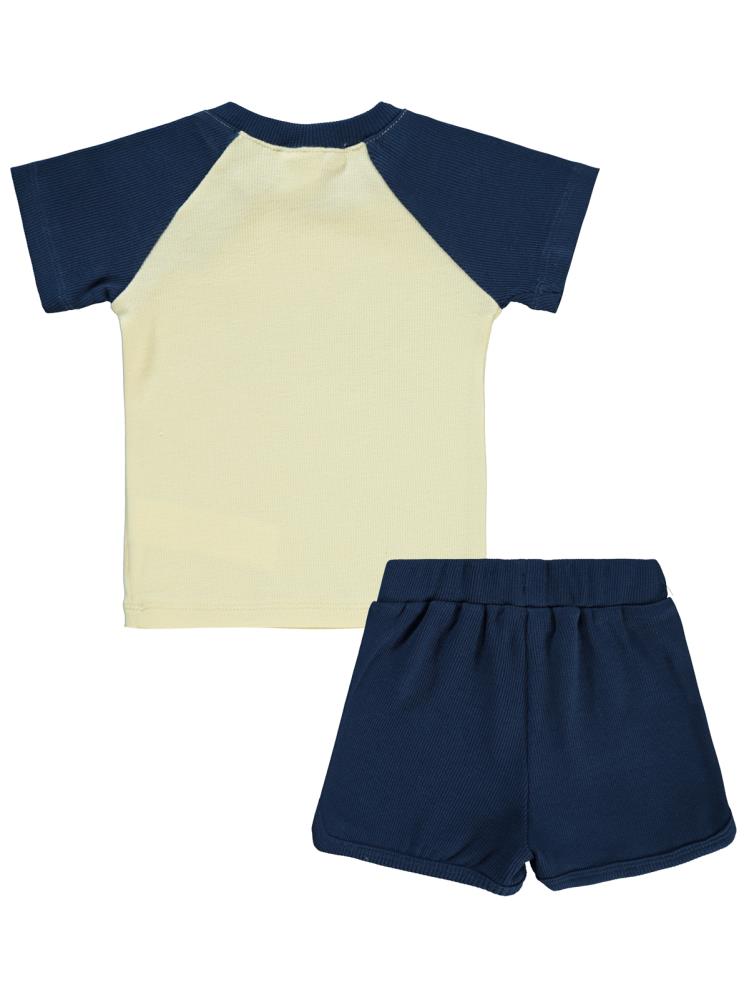 Civil Baby Yazı Baskılı 6-18 Ay Takım - Lacivert
