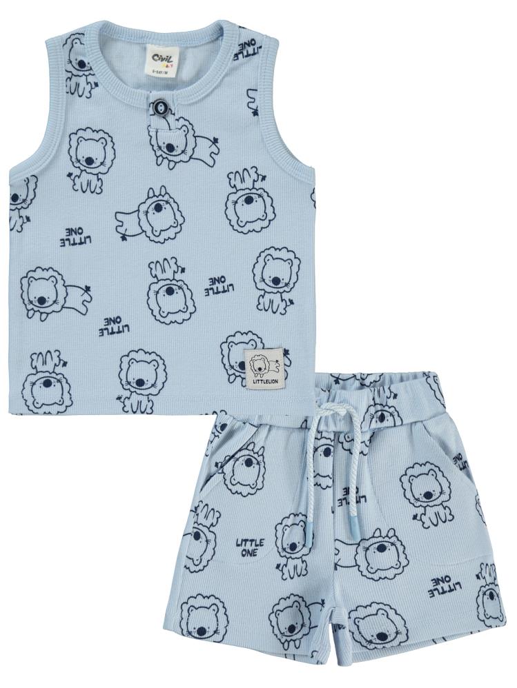 Civil Baby Aslan Empirmeli 6-18 Ay Takım - Mavi