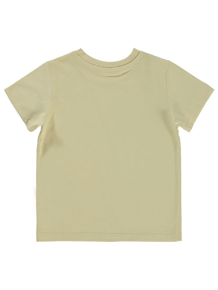 Civil Boys 96 Araba Baskılı 2-5 Yaş Tişört - Bej