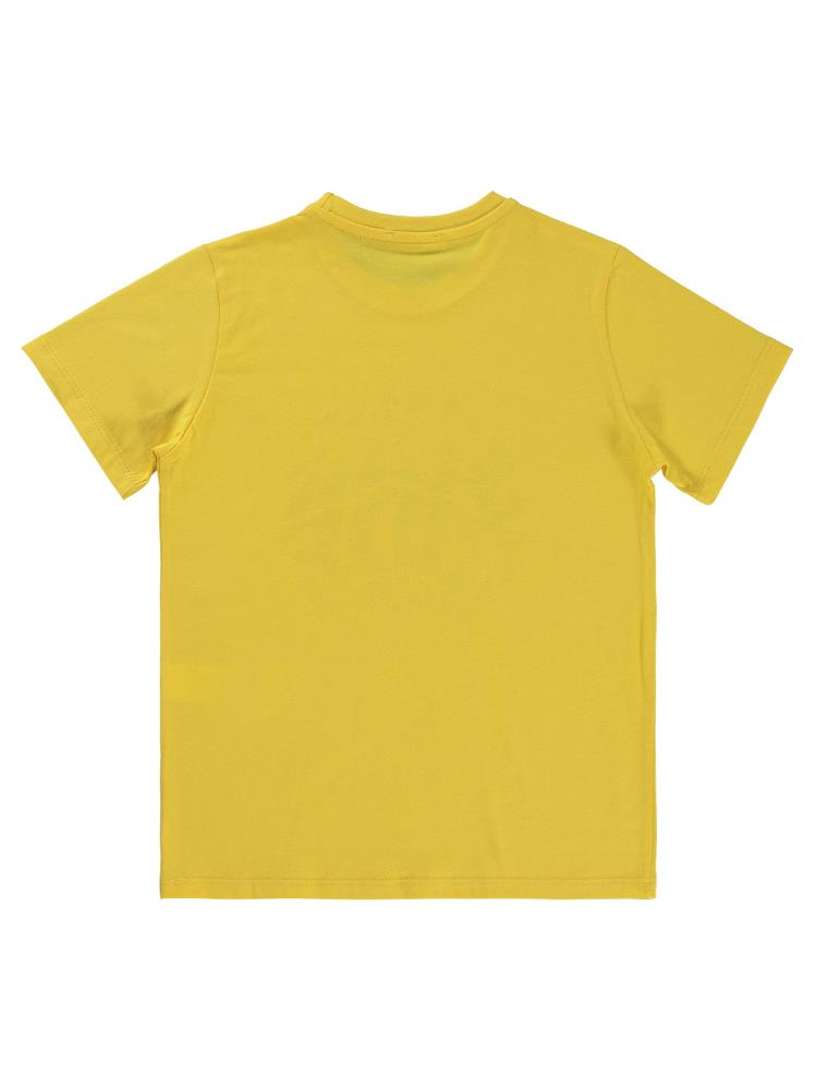Civil Boys Surf Rıde Baskılı 10-13 Yaş Tişört - Sarı