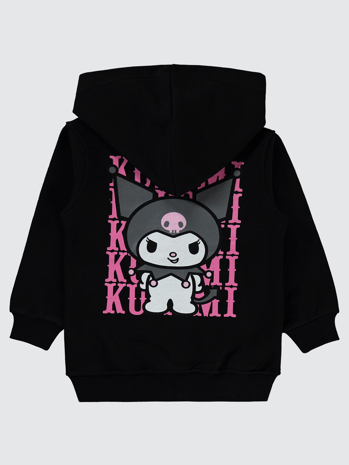 Kuromi 2-5 Yaş Hırka - Siyah