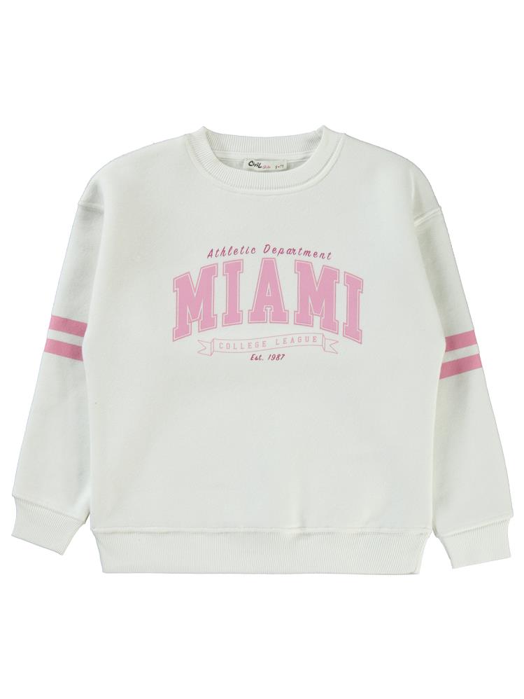 Civil Girls Miami 6-9 Yaş Sweatshirt - Beyaz
