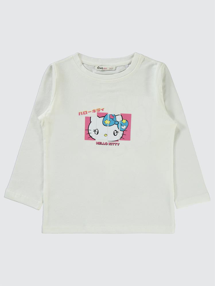 Civil Girls Sanrio Hello Kitty 2-5 Yaş Sweatshirt - Ekru
