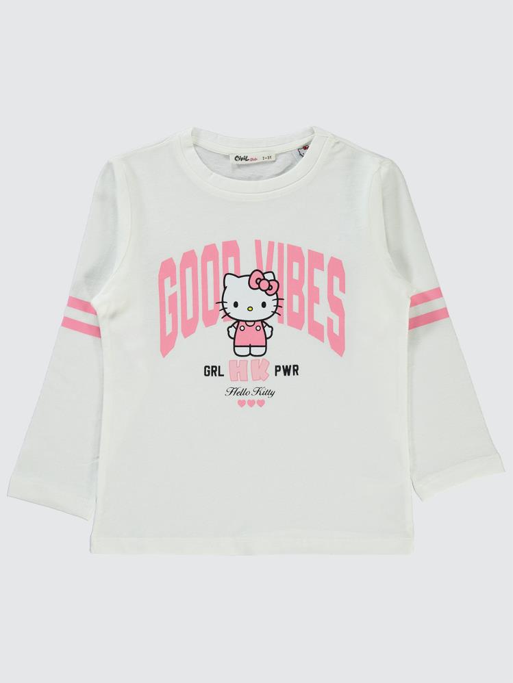 Civil Girls Sanrio Hello Kitty 2-5 Yaş Sweatshirt - Ekru