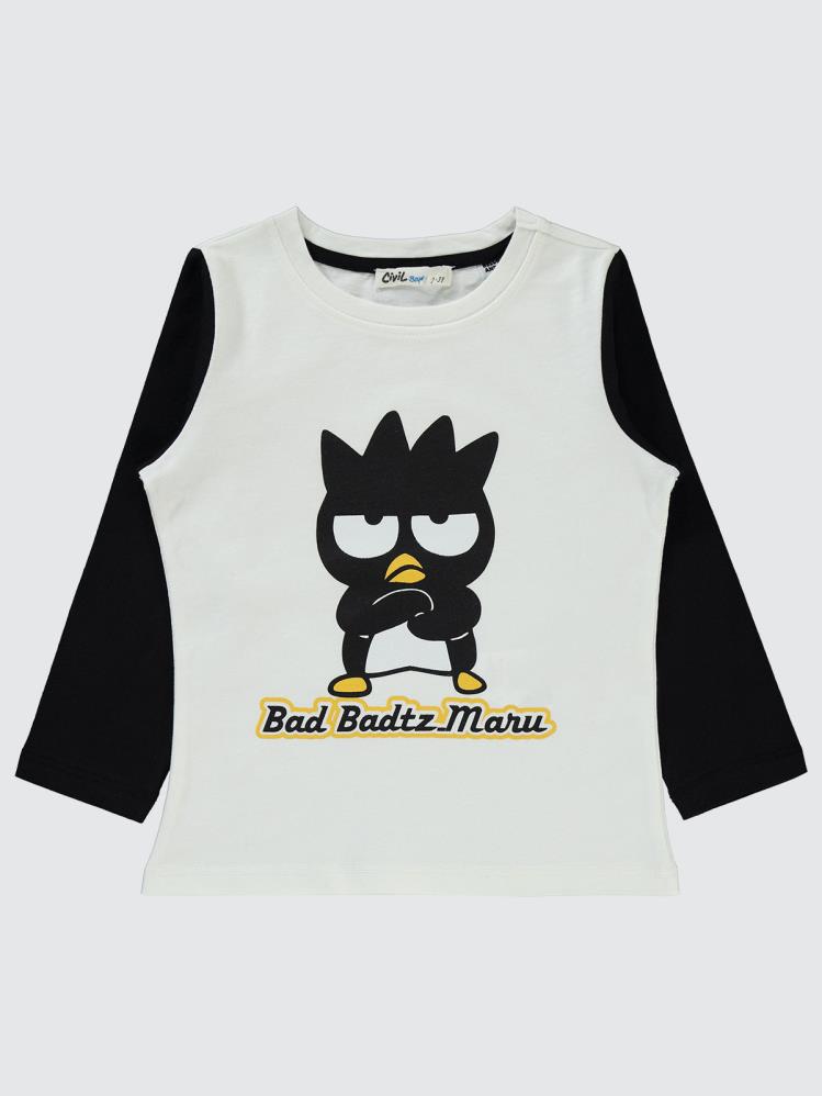 Civil Boys Sanrio Bad Badtz Maru 2-5 Yaş Sweatshirt - Ekru