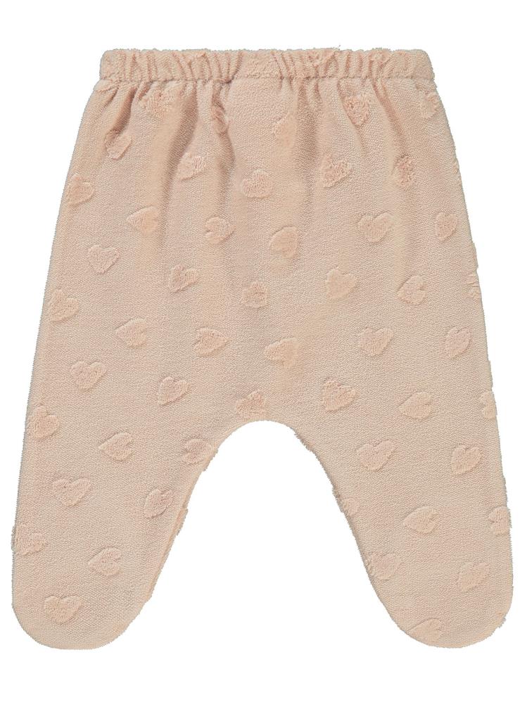 Civil Baby Kalp Jakarlı 1-6 Ay Tek Alt Bebe - Pudra