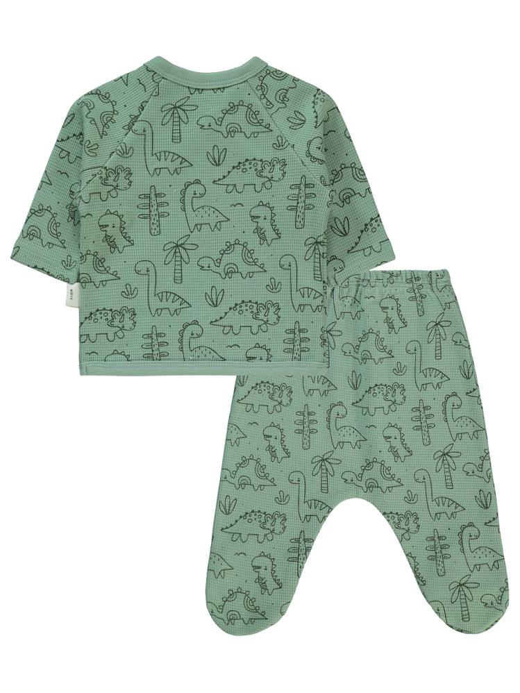 Civil Baby Dinozor Empirme Zıbın Takımları - Haki