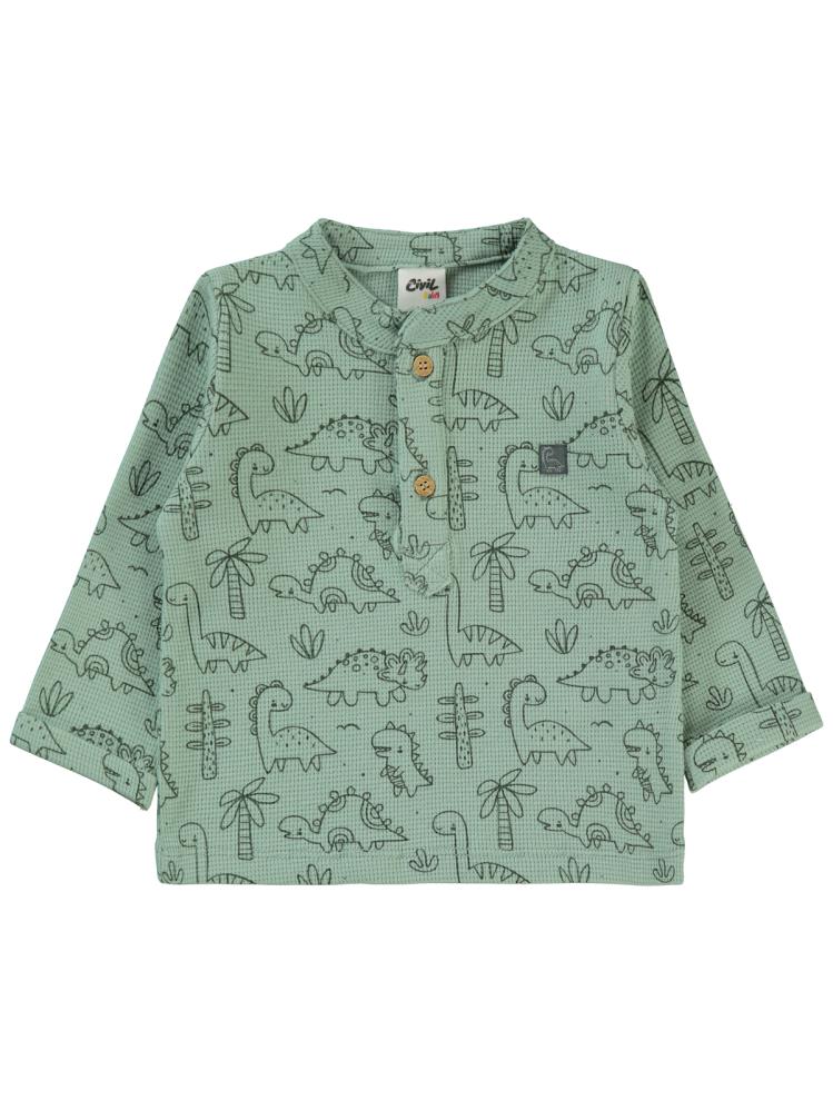 Civil Baby Dinozor Empirme 6-18 Ay Sweatshirt - Haki