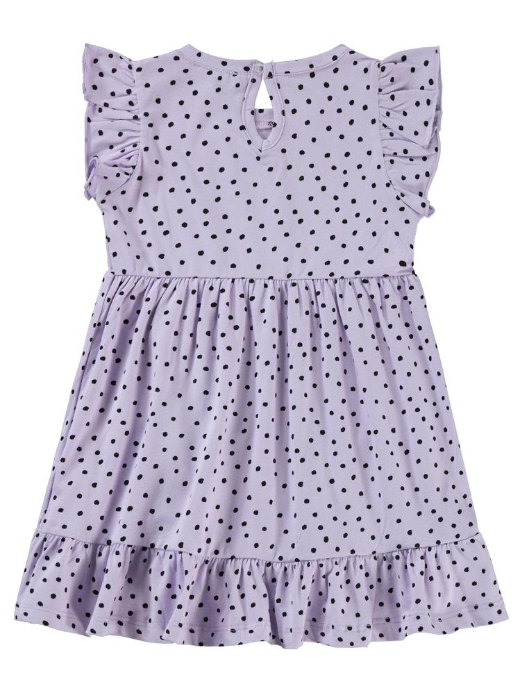 Civil Girls Çiçek Aksesuarlı 2-5 Yaş Elbise - Lila