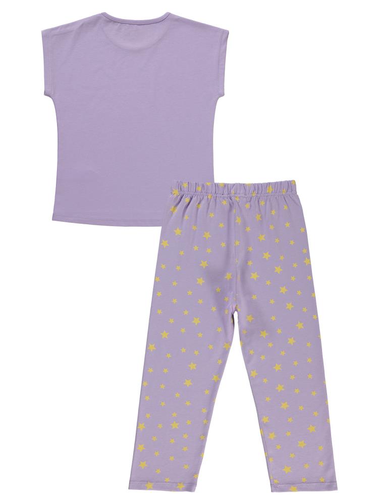 Civil Girls Party Baskılı 6-9 Yaş Pijama Takımı - Lila