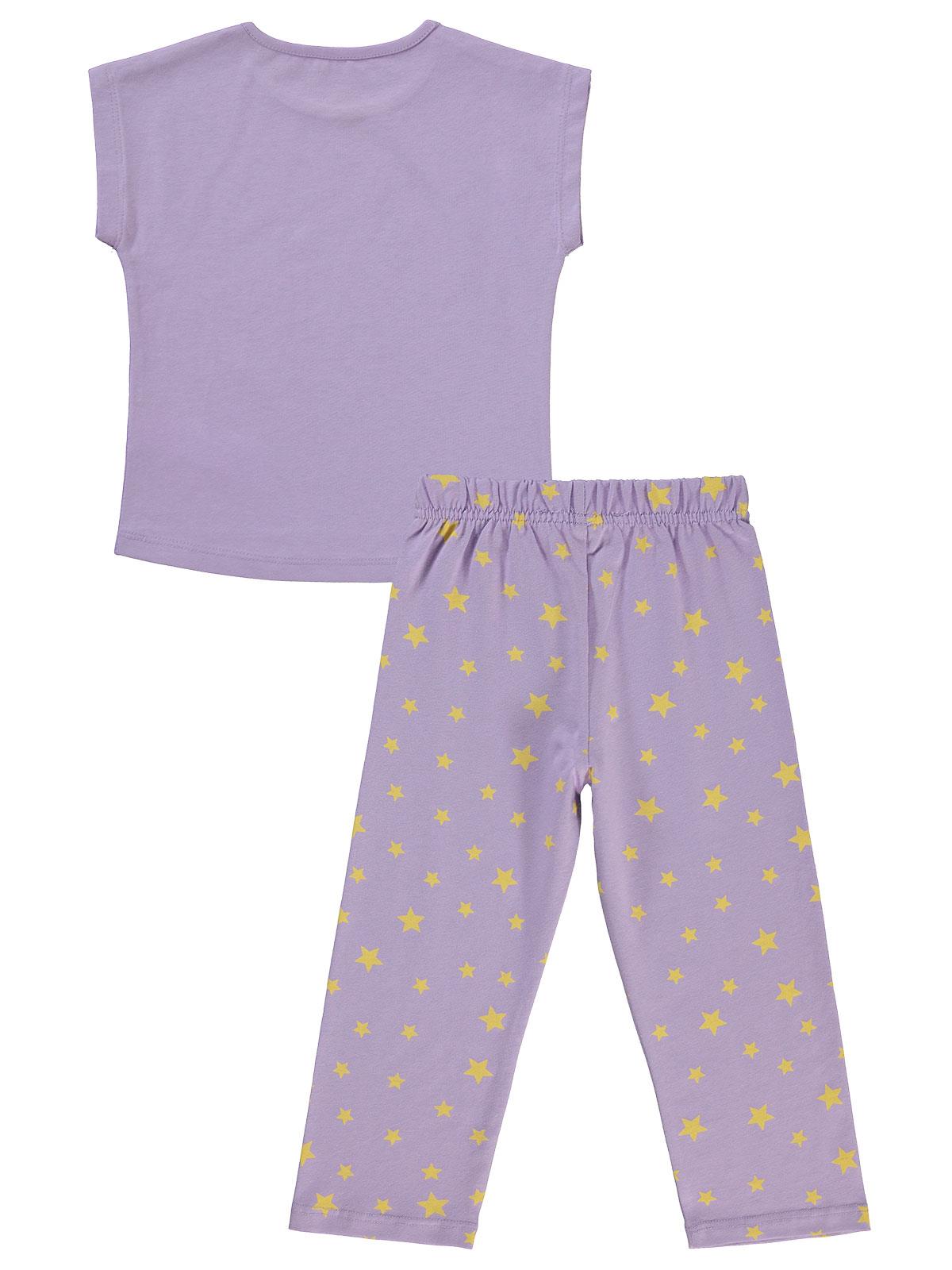 Civil Girls Party Baskılı 2-5 Yaş Pijama Takımı - Lila