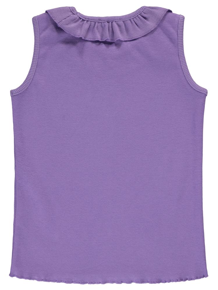 Civil Girls Yakası Fırfırlı 10-13 Yaş Tişört - Lila