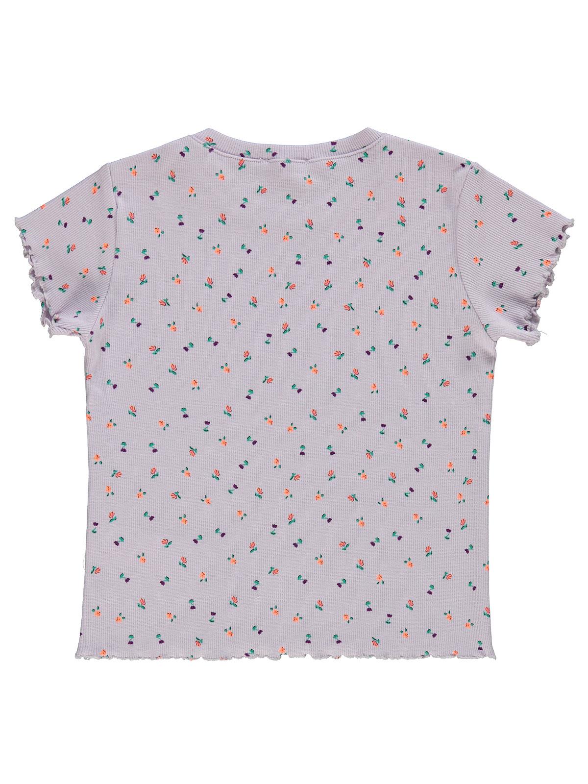 Civil Girls Lale Baskılı 6-9 Yaş Tişört - Lila