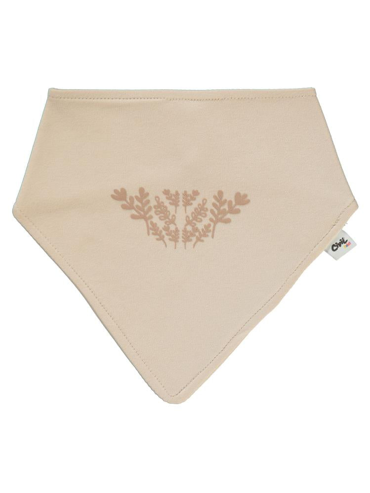 Civil Baby Kabartmalı Yaprak Empirme Mama Önlüğü - Fil Dişi