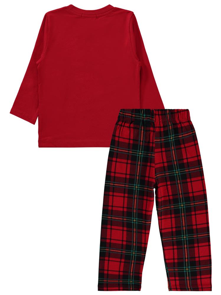 Civil Boys Keep Cosy Nakışlı 2-5 Yaş Pijama Takımı - Kırmızı