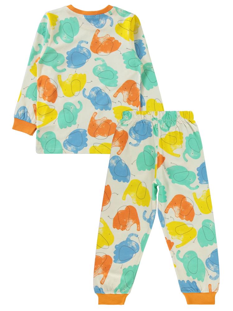 Civil Boys Fil Baskılı 2-5 Yaş Pijama Takımı - Turuncu