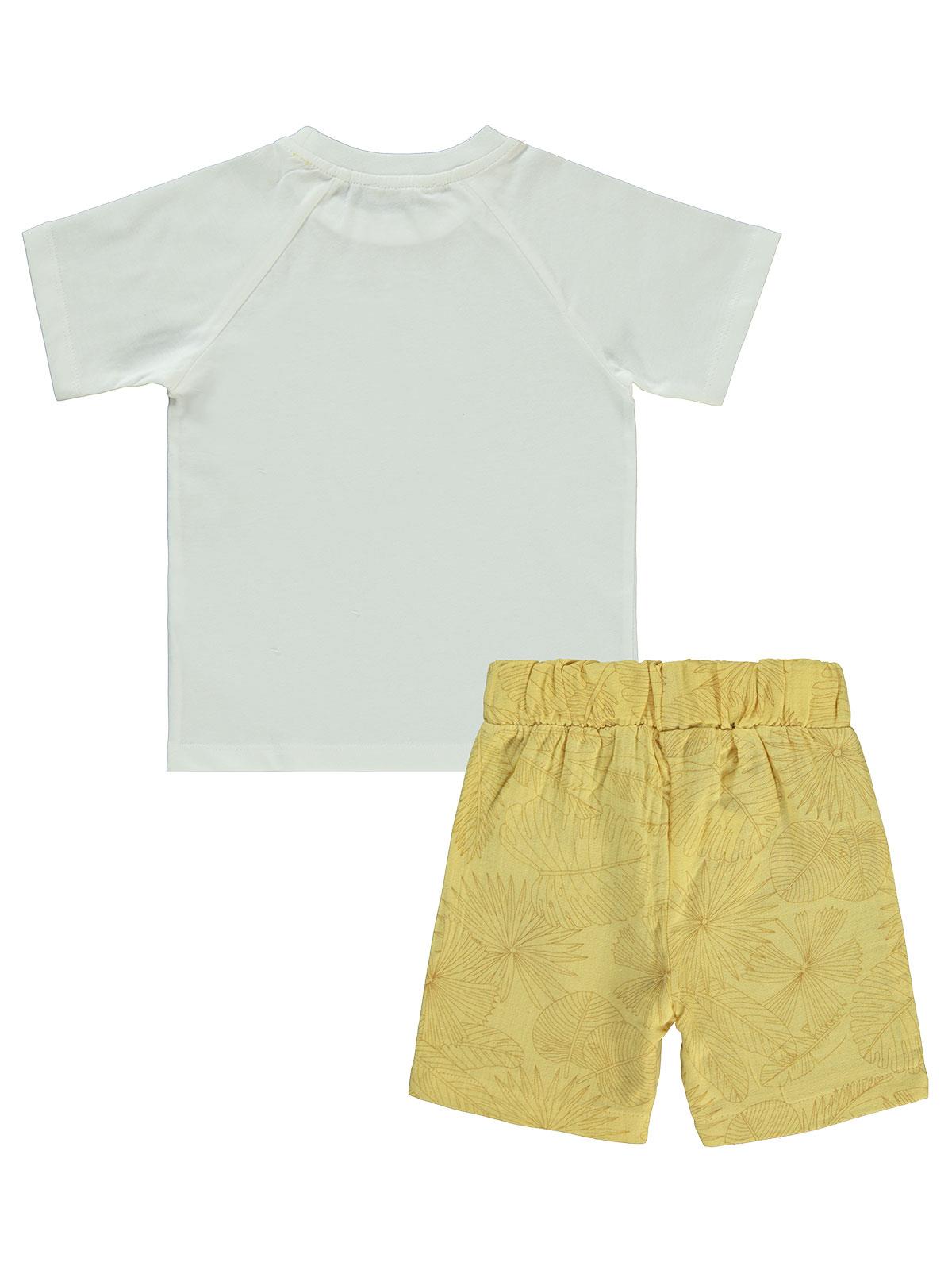 Civil Boys Yaprak Baskılı 2-5 Yaş Takım - Hardal